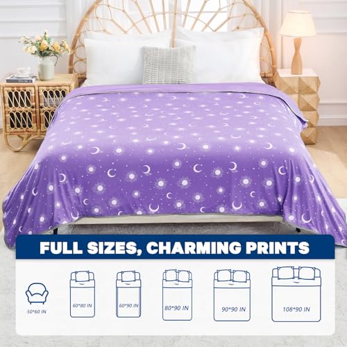 inhand Cooling Blanket Queen Size (90"x90") - Double Sided Cooling Blankets for Hot Sleepers, Lightweight Summer Blanket for Sofa Bed Couch, Travel, House Warming Gifts New Home Lavender Purple