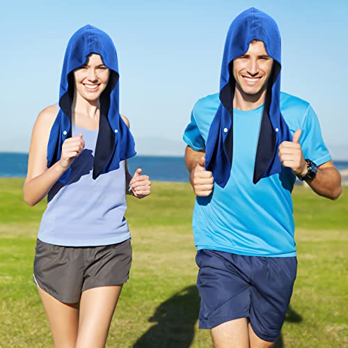 Sukeen Cooling Hoodie Towel, Cooling Towels for Neck and Face Absorbent Quick Drying, Cooling Neck Wraps UV Protection Sport Workout Camping Cycling Cooling Towel
