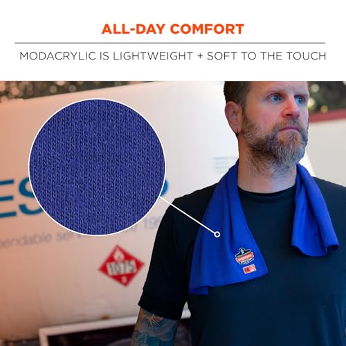 Ergodyne Chill-Its 6606FR Cooling FR Towel, Fire Resistant Modacrylic Knit, Flame Resistant Cooling