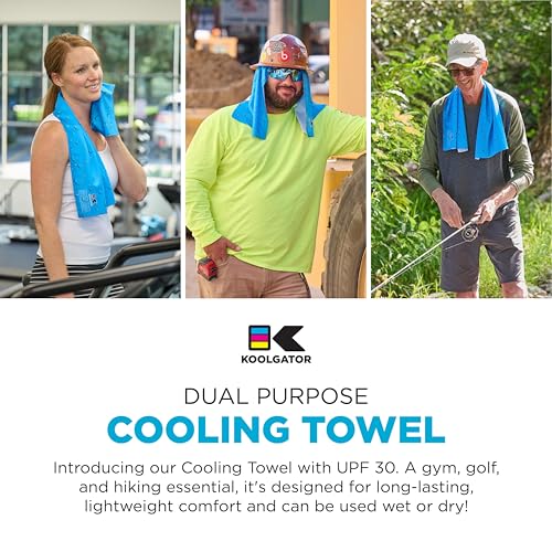 Dual Purpose Cooling Towel – 1, 3, & 5 Packs | UPF 30 Sun Protection, Chemical-Free Evaporative Cooling for Hot Weather, Sports, Workouts & Outdoor Activities