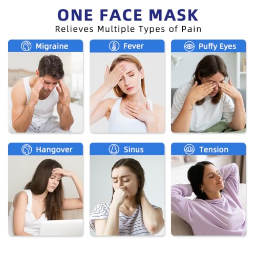 Migraine Relief Cap, Soothing Headache Ice Face Mask Products | Hot and Cold Therapy, Migraine Headache Relief Cap for Migraine, Sinus, Puffy Eyes, Tension, Stress and Hangover