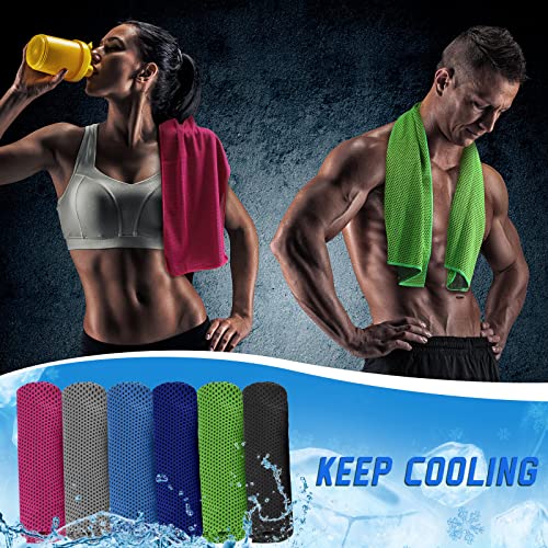 Redbaker 120 Pcs Cooling Towel Bulk for Neck and Face, Cool Cold Quick Dry Chilly Towel, Microfiber Ice Towel for Hot Weather Yoga Sports Golf Running Fitness Workout