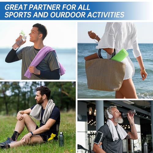 Cooling Towels - 4 Pack Cooling Towels for Neck and Face Cooling Towel | 40"x12", Microfiber Soft Breathable Cooling Towel for Hot Weather, Workout & More Activities