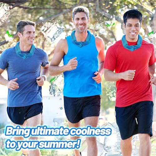 Acostop 3 Pcs Breathable Soft Cooling Neck Wraps with Ice Polymer | Long Lasting Neck Coolers for Summer Heat, Men Women Cooling Towels for Hot Weather Sports Gym Workout Outdoor Works