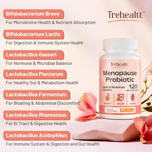 Menopause Supplements for Women - Hot Flashes Menopause Relief, 60 Capsules | 13-in-1 Menopause Probiotic with Herbs & Botanicals Complex, for Hormone Menopause, Night Sweats, Mood Swings, Vegan