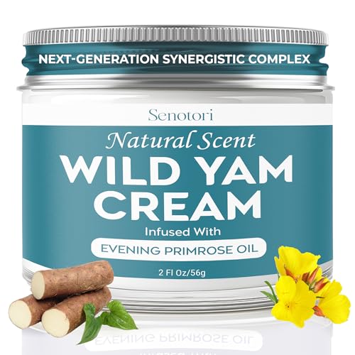 Botanicals Wild Yam Cream: Hormone Balance, Menopause Support 2Oz | infused with Evening Primrose Oil, Soothes Hot Flashes, PMS Nighttime, Sleep Comfort, Non-Greasy, Gift for Mom (Unscented)