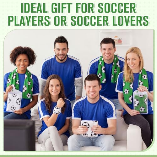 12 Set Soccer Cooling Towels with Pouch 40x12 Inch Microfiber | Ice Towel for Team Gifts and Party Favors, Bulk Pack with Storage Pouch, Quick Dry for Athletes and Outdoor Sports