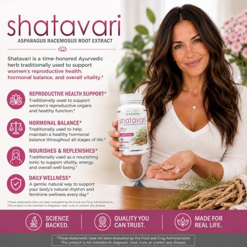 SHATAVARI | 700mg Asparagus Racemosus Extract | Female Vitality* & Rejuvenation* | Natural Estrogen Balance* | Supports Hormonal Health and Overall Well-Being | 60 Capsules