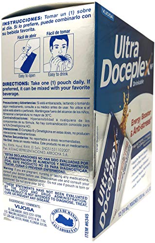 Ultra Doceplex Enerji Poşetleri - Güçlü B Kompleksi Sıvı, 12'li