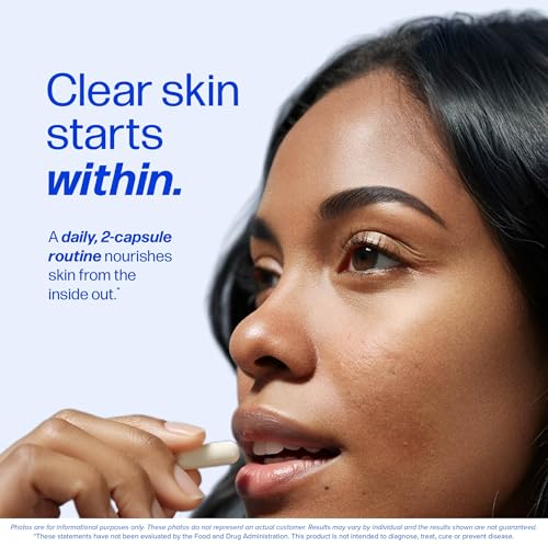 Clear Skin Supplement Acne Support, Zinc DIM, Probiotics, Doctor-Formulated