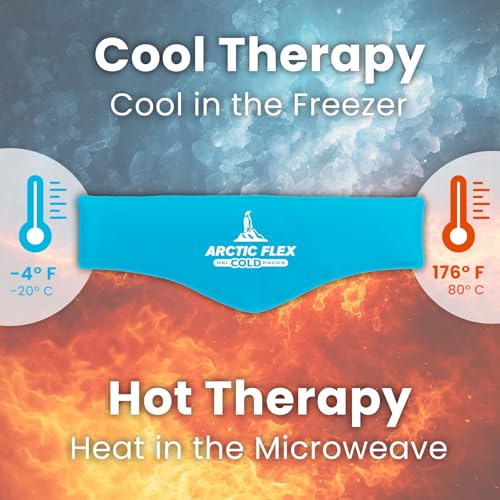 Arctic Flex Neck Ice Pack - Cold Compress Shoulder Therapy Wrap - Cool | Reusable Medical Freezer Gel Pad for Swelling, Injuries, Headache, Cooler (Large (1 Pack))