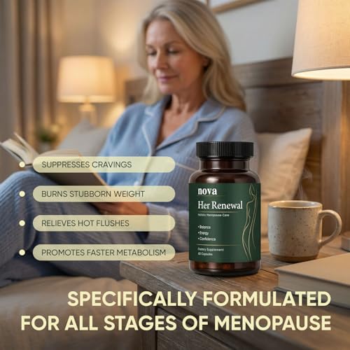 NOVA Menopause Supplements for Women, Menopouse Reliet & Uttaility, Comfort & Daily Well-Being, 60 Count (A)
