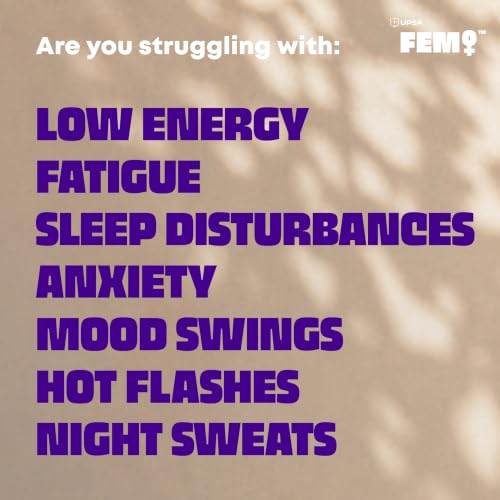 Upsa FEM Perimeno Perimenopause Supplements for Women - Non-Hormonal Pre-Menopause Support for Hot Flashes, Night Sweats, Mood, Sleep & Low Energy - Hormone Balance, Anxiety Relief - 30 Capsules