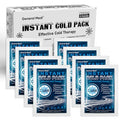 General Medi Instant Ice Cold Pack (4”x 5.5”) – 8 Packs Disposable Cold Therapy Ice Packs for Pain Relief, Swelling, Inflammation, Sprains, Toothache – for Athletes & Outdoor Activities