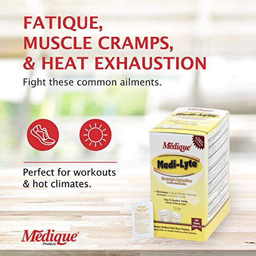Medique 03033 Medi-Lyte Electrolyte Tablets w/ Potassium Chloride for Cramps, unflavored, 100 Tablets