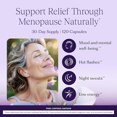 Femmenessence MacaPause – Clinically Proven Post Menopause Supplement for Women, Supports Natural Hormone Balance – Estrogen, Mood & Hot Flashes Relief. 120 Organic Vegan Capsules (30 Day Supply)