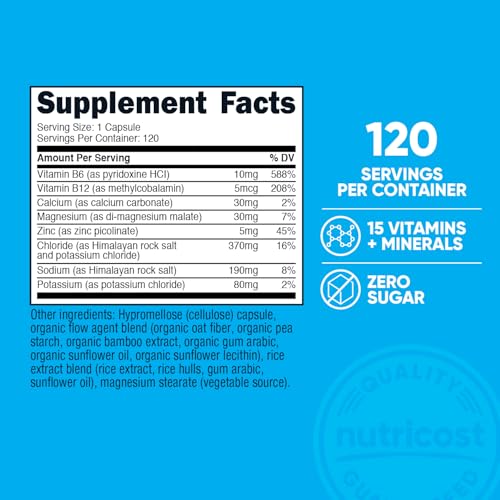 Nutricost Electrolyte Complex Advanced Hydration (120 Capsules)