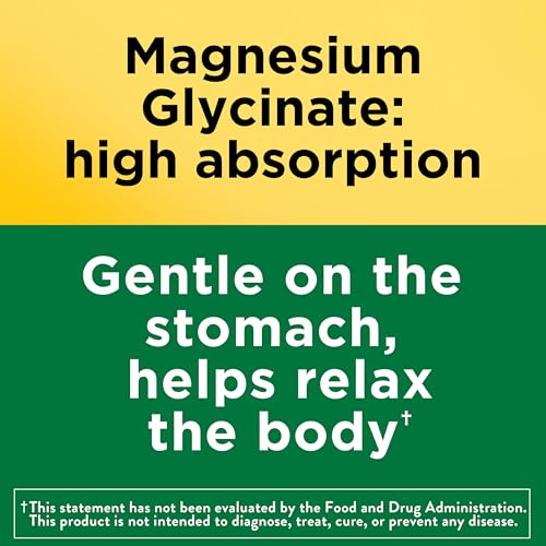 Nature Made Magnesium Glycinate 200 mg per Serving, 60 Capsules