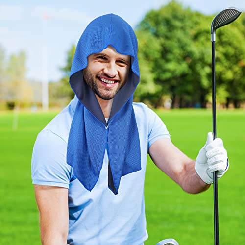 Sukeen Cooling Hoodie Towel, Cooling Towels for Neck and Face Absorbent Quick Drying, Cooling Neck Wraps UV Protection Sport Workout Camping Cycling Cooling Towel