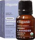 Cliganic Organic Lavender Essential Oil for Diffuser, 100% Pure, 0.33 Fl Oz