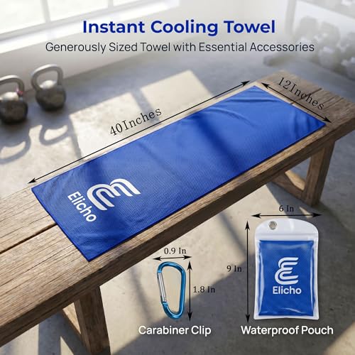 4 Packs Cooling Towel (40"x12"), Cooling Neck Wraps, Ice Sport Towel | Microfiber Soft Breathable Chilly Towel for Yoga, Running, Gym, Camping, Fitness, Workout & More Activities(Multicolor)