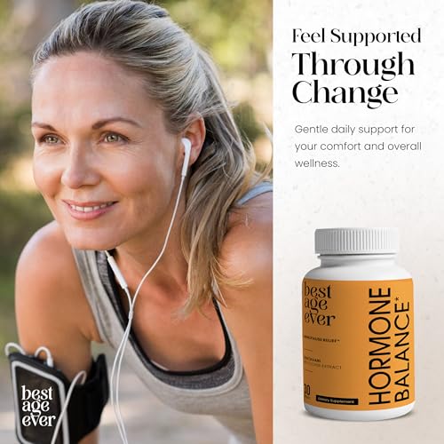Hormone Balance from Best Age Ever, Menopause Relief Supplement with Shatavari, Red Clover, DIM, and Calcium D-Glucarate, Daily Support for Hot Flashes and Night Sweats