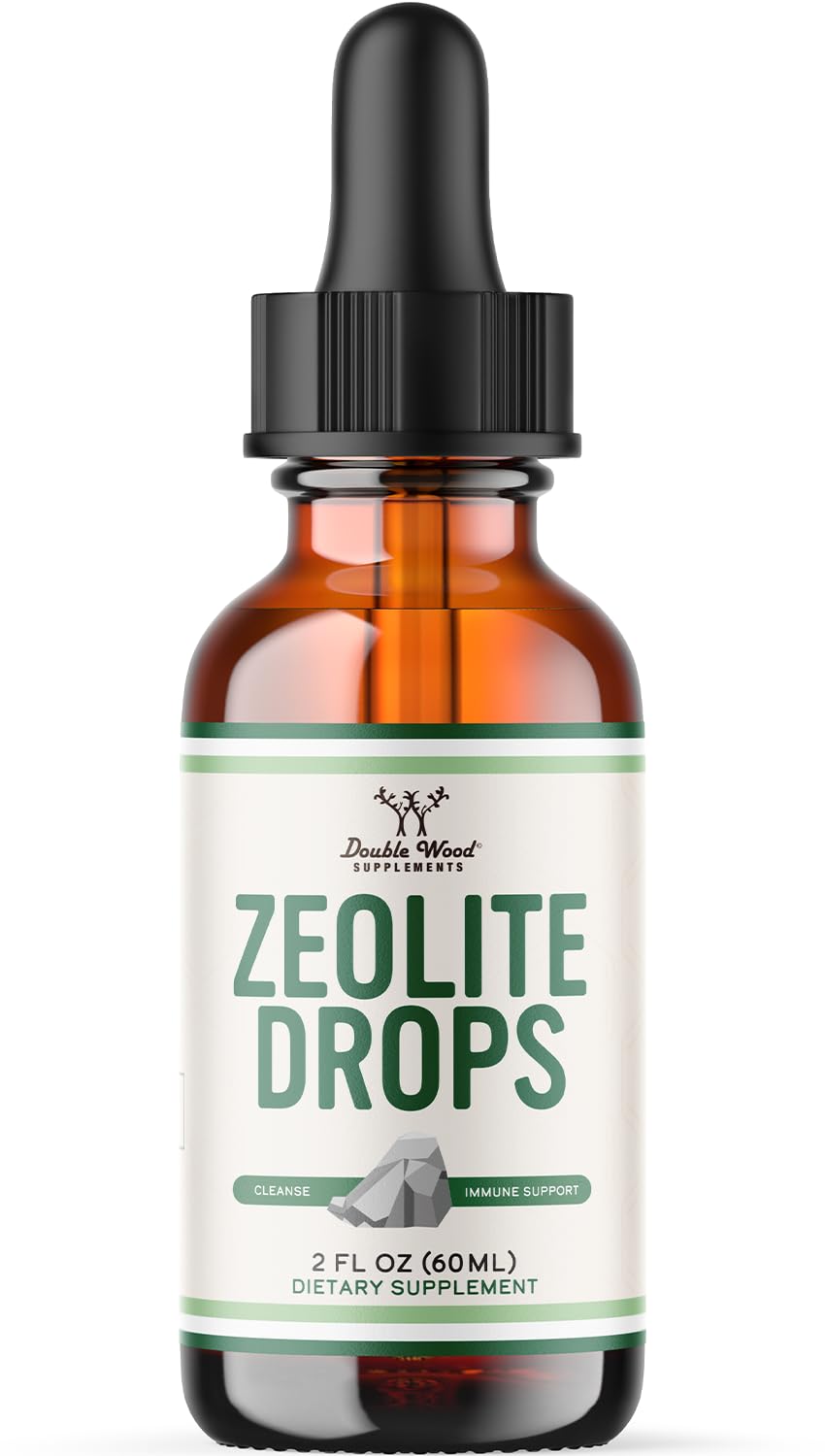 Liquid Zeolite Detox 620mg with B12 & D3, Detox & Energy, 60 Servings