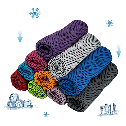 Cooling Towels, Soft Breathable Sweat Ice Towel for Sports, Yoga, Gym, Golf, Camping, Running, Fitness, Workout & More Activities