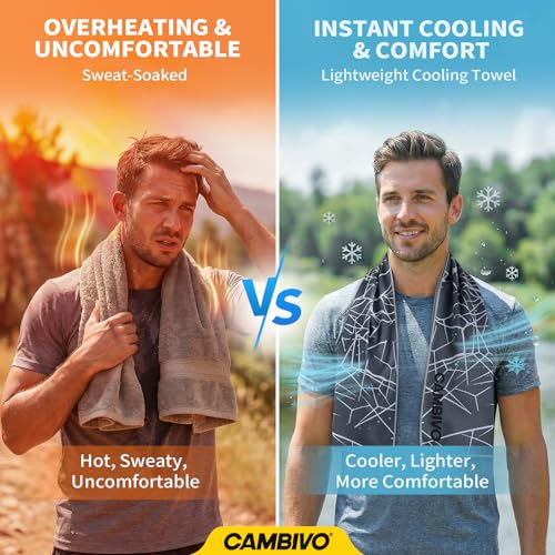 CAMBIVO Floral Cooling Towel for Women and Men, Lightweight Breathable Cooling Scarf Sun Protection Neck Gaiter Face Cover