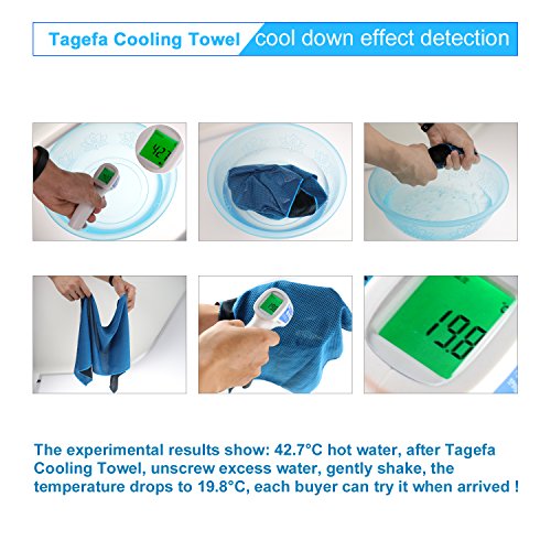Cooling Towels 40 Pack, 40"x12" Bulk Cold Towels for Hot Weather, Cool Gym Towel for Neck & Face, Cooling Rags with Carry Bag for Sports, Workout, Golf, Camping, Travel
