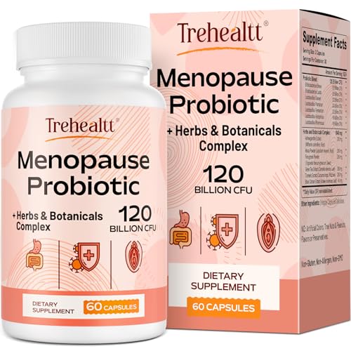 Menopause Supplements for Women - Hot Flashes Menopause Relief, 60 Capsules | 13-in-1 Menopause Probiotic with Herbs & Botanicals Complex, for Hormone Menopause, Night Sweats, Mood Swings, Vegan
