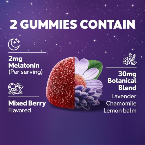 ZzzQuil, Saf Zzzs Melatonin Sakızları, Uyku Yardımcısı, 2 mg Melatonin, Papatya ve Lavanta Özlü, Melatonin Uyku Sakızları, Yetişkinler İçin Uyku Yardımcıları, Yaban Mersini Vanilya Aromalı, 72 Uyku Sakızı