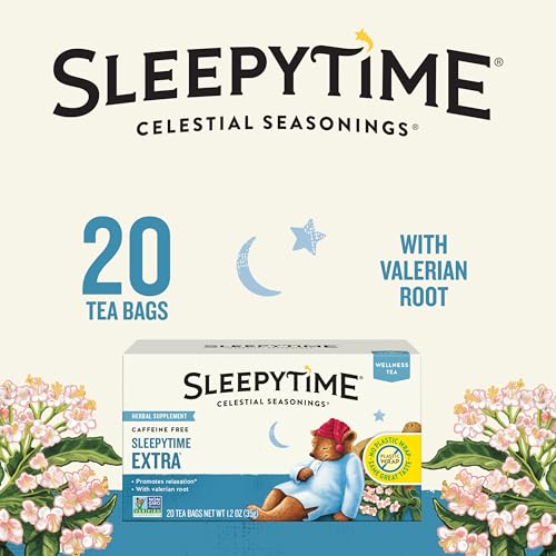 Celestial Seasonings Sleepytime Ekstra Bitki Çayı, 20 Poşet Çay Kutusu