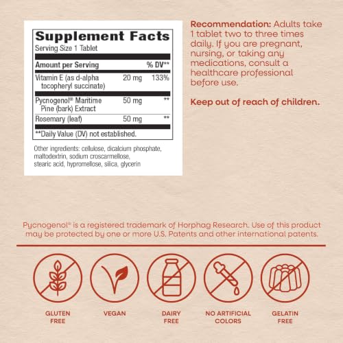 Nature's Way Pycnogenol Premium Blend, 50mg Circulation Support*, 30 ct