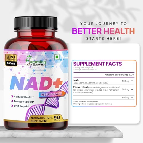 NAD+ 300mg + Resveratrol 300mg – 90 Vegan Kapsül – Yaşlanma Karşıtı