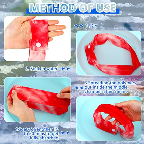 Geyoga Cooling Neck Wraps Cooling Scarf Wrap Bandanas for Summer Women Men Walking Riding Outdoor