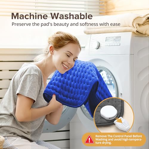 33" x 17" XXXL Extra Large Heat Pad for Back Shoulders, FSA Eligible HSA | Electric Heating Pad,6 Heat Settings, Moist Dry Heat Options, Auto-Off, Washable, Birthday Gifts for Women Men Mom Dad