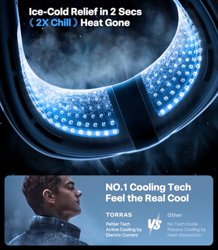 TORRAS COOLiFY 2S Lite Neck Air Conditioner | Neck Fan, Lightweight & Comfortable, Hands-Free Wearable AC for Commute, Work, Travel. Black