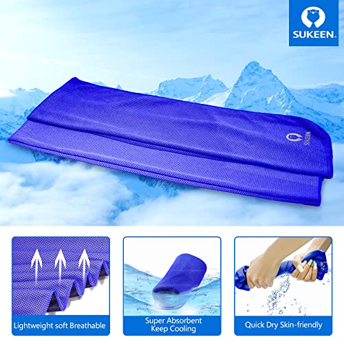 Sukeen Cooling Towels for Neck and Face (40"x12"), Cooling Wraps for Sports | Lightweight,Mesh Microfiber,Soft,Breathable,Multi Use in Hot Weather for Sport Fans,Athletes,Travers,Outdoor Workers,Pets