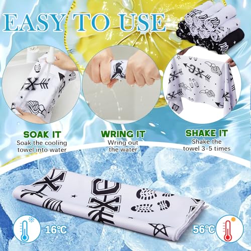 12 Pack Cooling Towel 40"x12", Cooling Neck Wraps Towel for Men Women, Soft Breathable Chilly Towels, Cross Country Microfiber Towels for Yoga, Sport, Running, Workout, Gym, Fitness, Workout