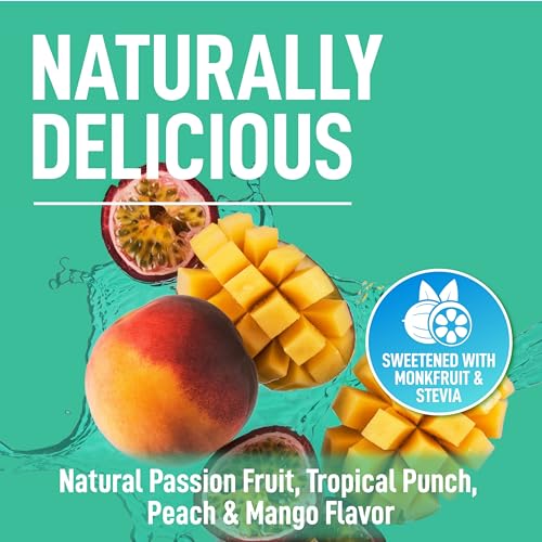 Keppi Electrolytes Powder Packets Tropical Variety 30 Servings – Zero Sugar Hydration Supplement with Potassium, Magnesium, Sodium – Keto, Vegan, Fasting-Friendly, Zero Calorie, Sugar Free