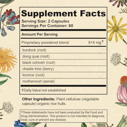 Wise Woman Herbals Menocaps: Herbal Blend, Menopause, Hot Flashes, 120 Caps