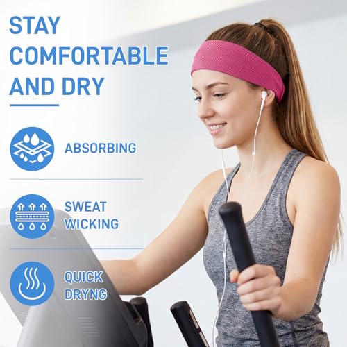 Cooling Headbands for Women, Instant Cooling Dual-Layer Non-Slip Sweatbands, Moisture Wicking for Women Running Fitness Yoga