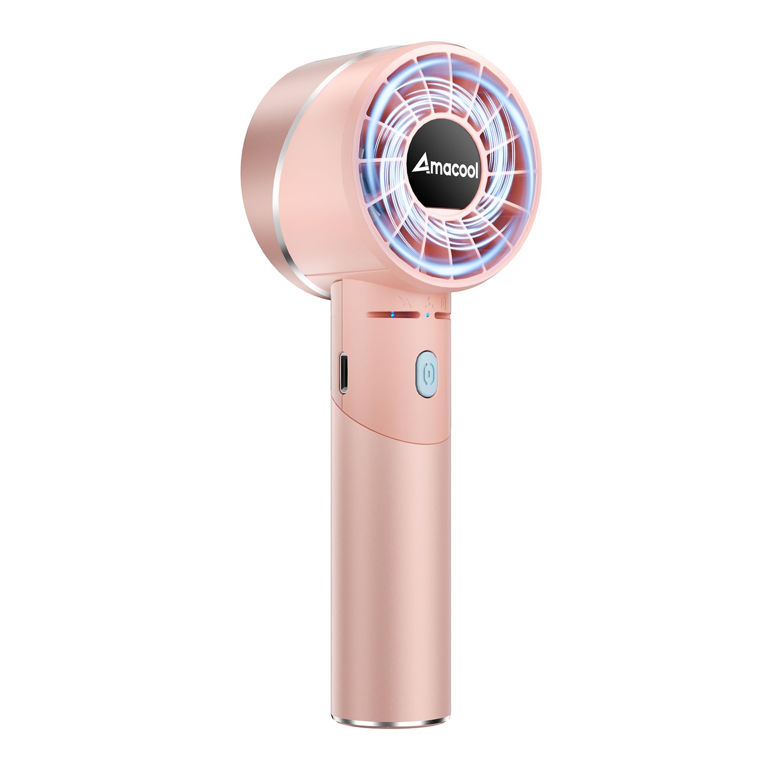 AMACOOL Portable Handheld Turbo Fan, Rechargeable Battery Personal Fan | Gifts for Mom Her Women Girl, Cool Metal Body, Mini Pocket Fans for Camping Outdoor Makeup Travel Essentials