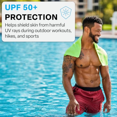 Instant PVA Cooling Towels, Cooling Neck Wraps, Gray, 1 Pack | 5 Hours of Cooling, UPF 50+, Soft Cooling Towels for Neck and Face, Machine Washable, Ideal for Sports & Workouts, 13"x29.5"
