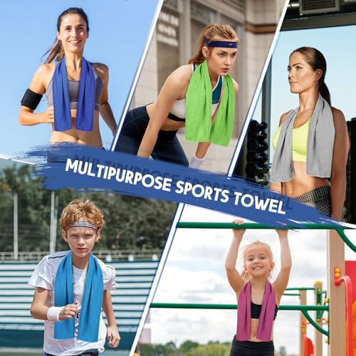 Cooling Towels 40 Pack, 40"x12" Bulk Cold Towels for Hot Weather, Cool Gym Towel for Neck & Face, Cooling Rags with Carry Bag for Sports, Workout, Golf, Camping, Travel