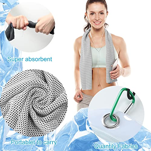 Honoson 20 Packs Cooling Towel Ice Towel Microfiber Sports Towel Breathable Chilly Towel with Bag Wet Towel for Neck Men Women Stay Cool Yoga Gym Golf Workout Travel Camping Beach Accessories