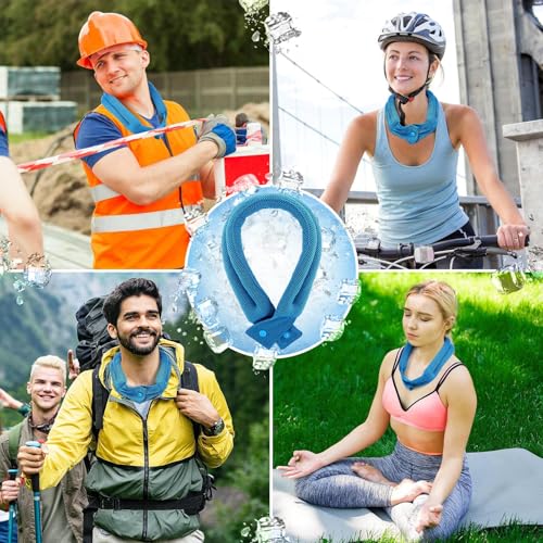 Acostop 3 Pcs Breathable Soft Cooling Neck Wraps with Ice Polymer | Long Lasting Neck Coolers for Summer Heat, Men Women Cooling Towels for Hot Weather Sports Gym Workout Outdoor Works