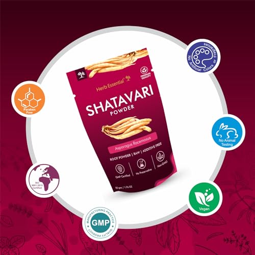 Herb Essential Shatavari Powder, Natural Asparagus Racemosus Root Powder 3.52 oz