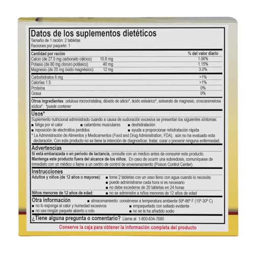 Medique 03033 Medi-Lyte Electrolyte Tablets w/ Potassium Chloride for Cramps, unflavored, 100 Tablets